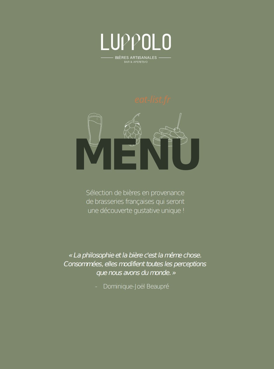 Luppolo Bar — carte page 1
