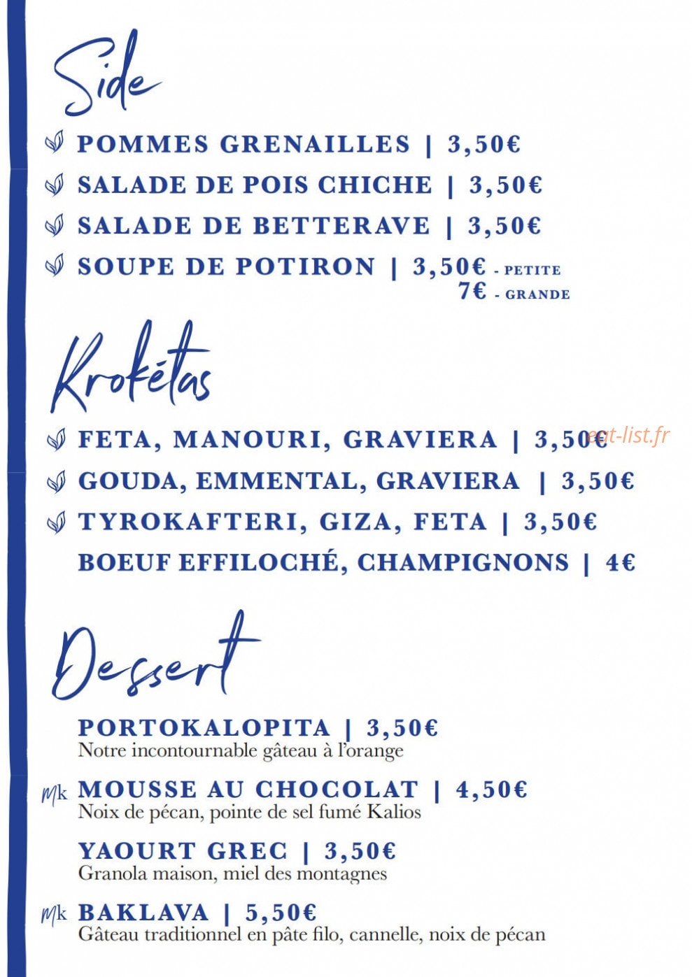 Maison Kalios — carte page 2