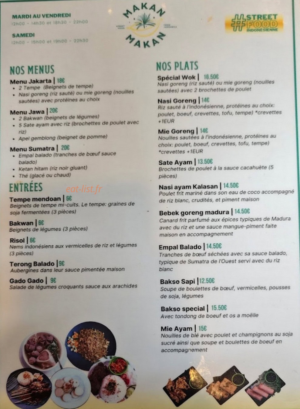 Makan Makan — carte page 1