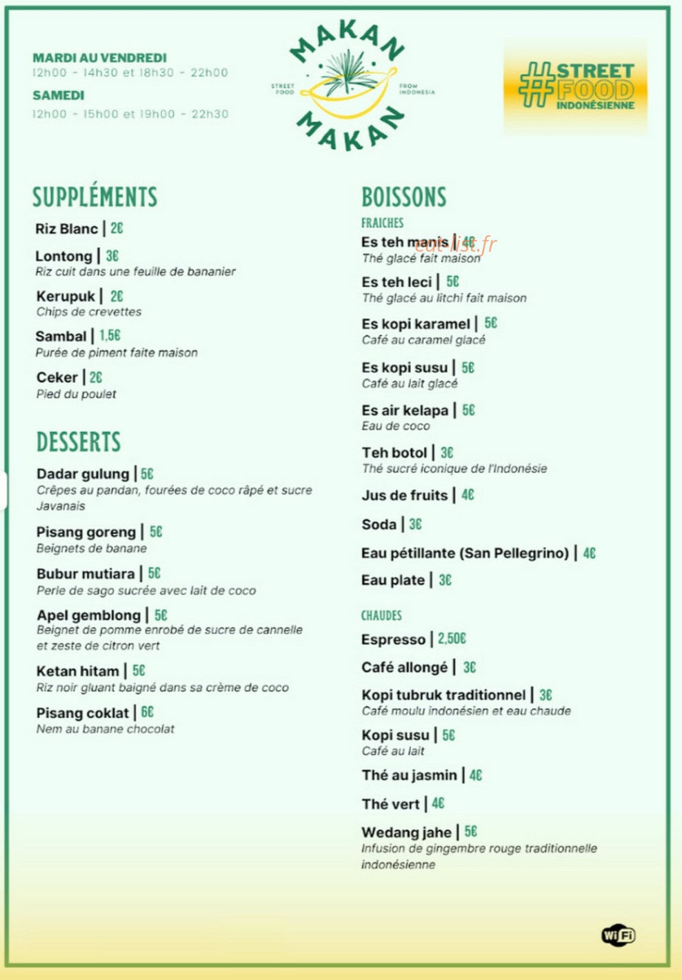 Makan Makan — carte page 2