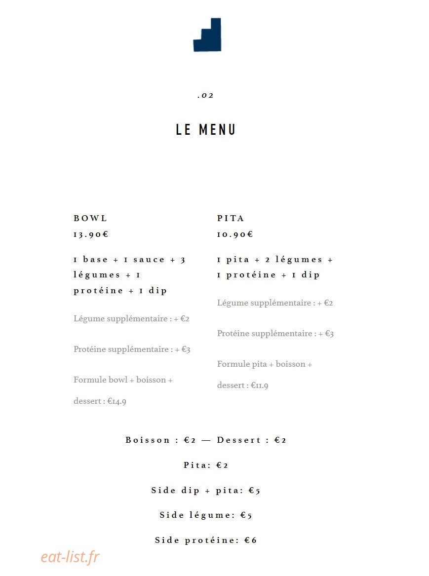 Med'Eat — carte page 1