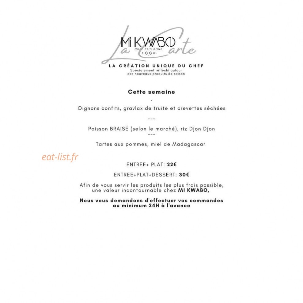 Mi Kwabo — carte page 1