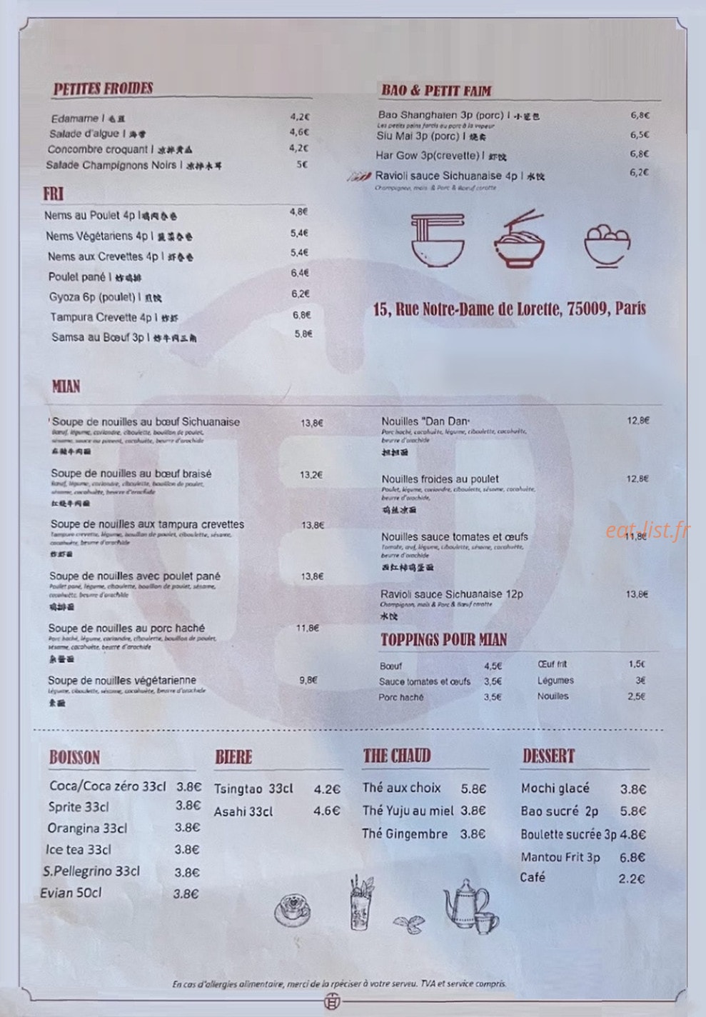 Mian — carte page 1