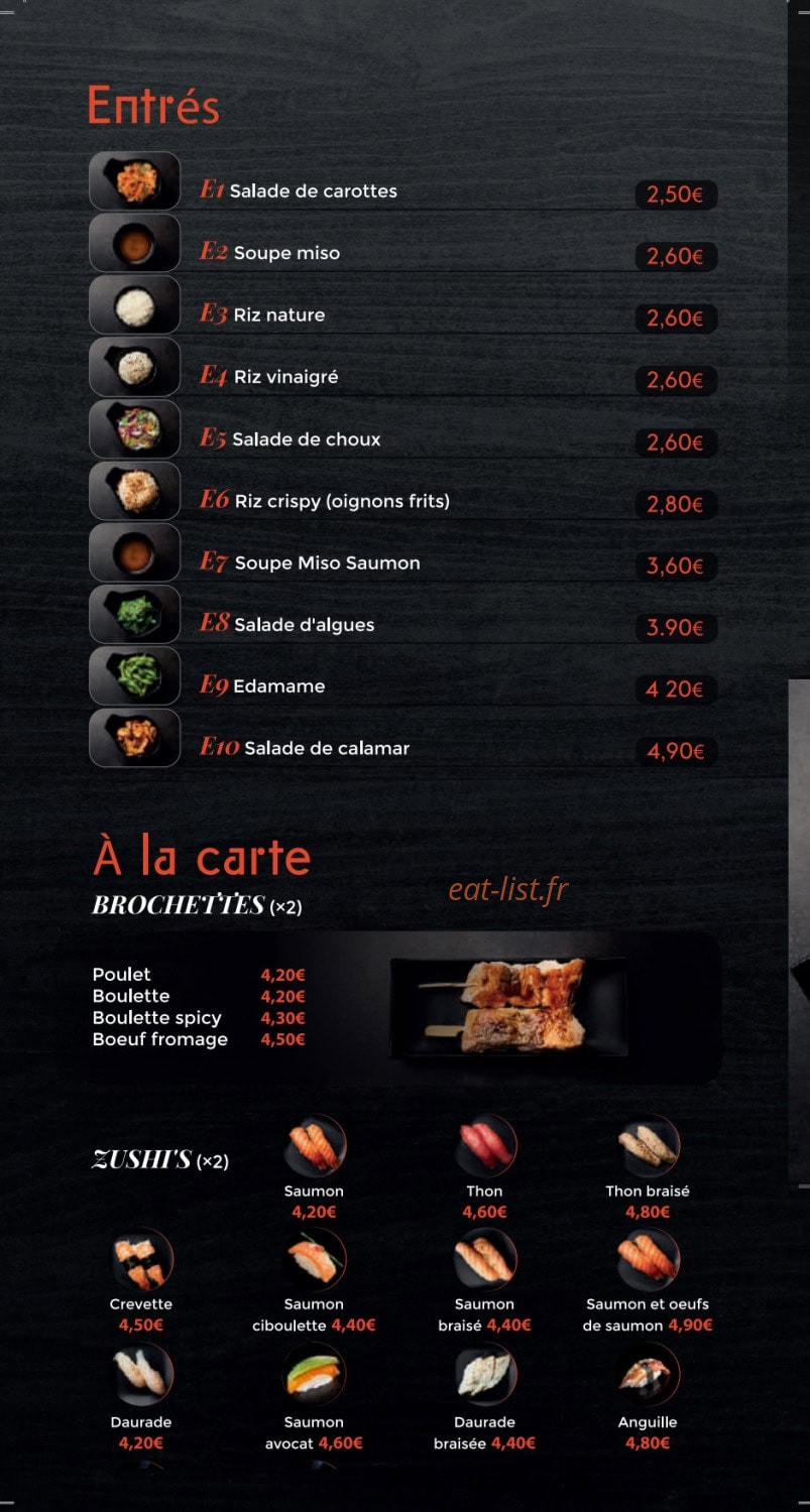 Mizushi — carte page 2