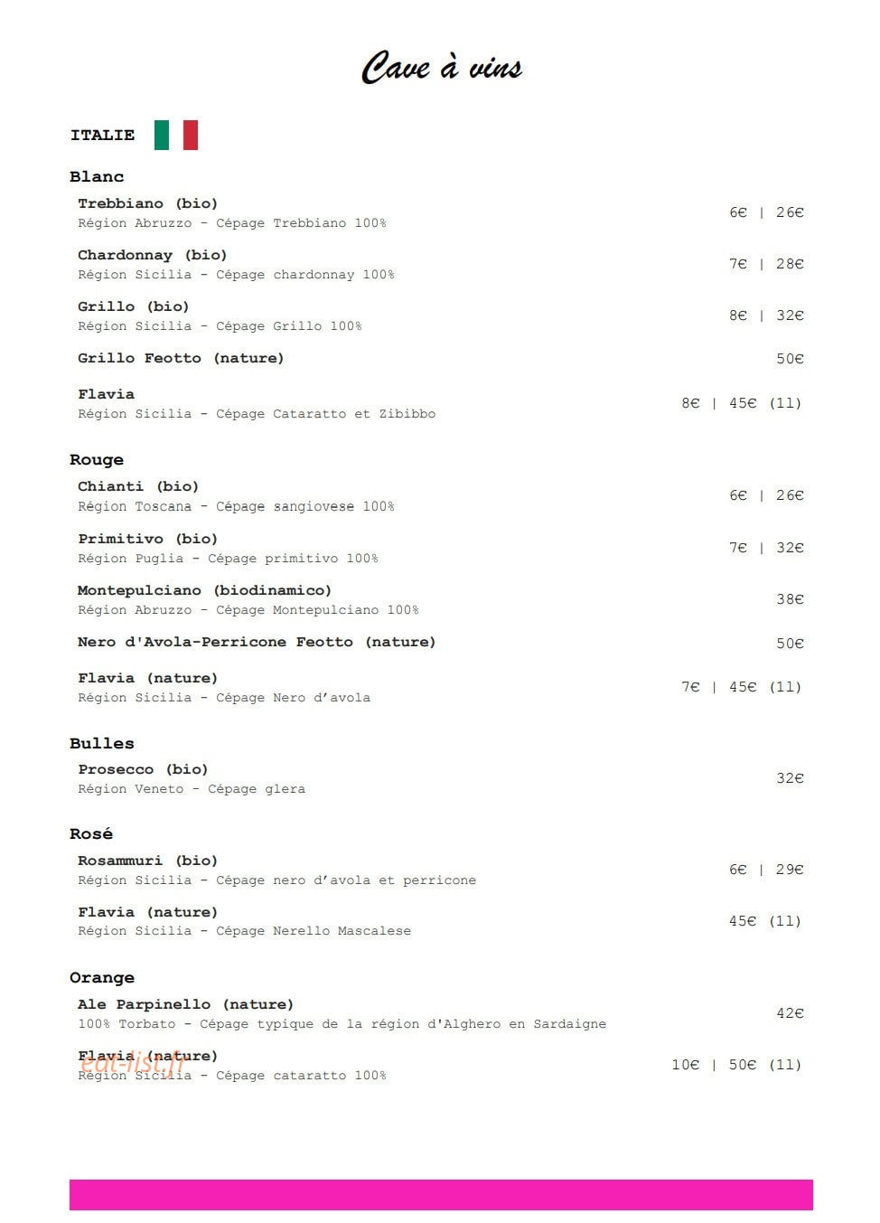 Neuvième Cru — carte page 3