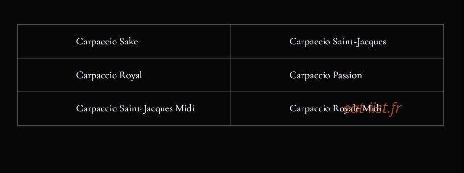 Nigiri Bar — carte page 3