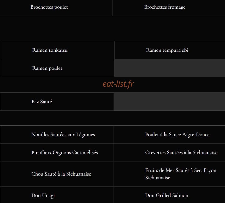 Nigiri Bar — carte page 13