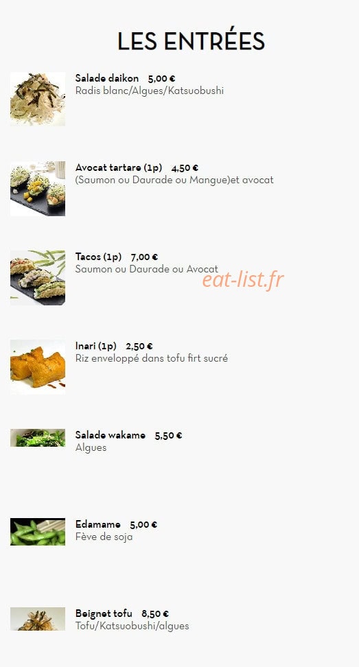 Obento — carte page 1