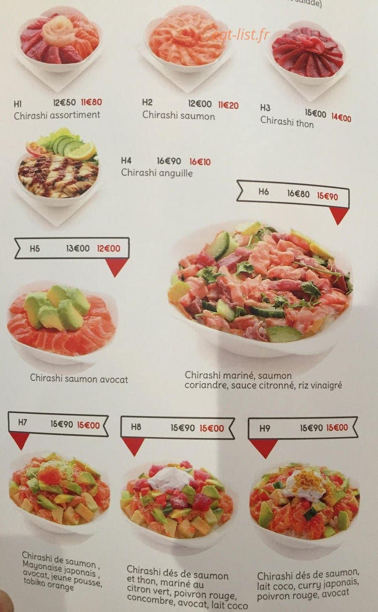 One More Sushi — carte page 6