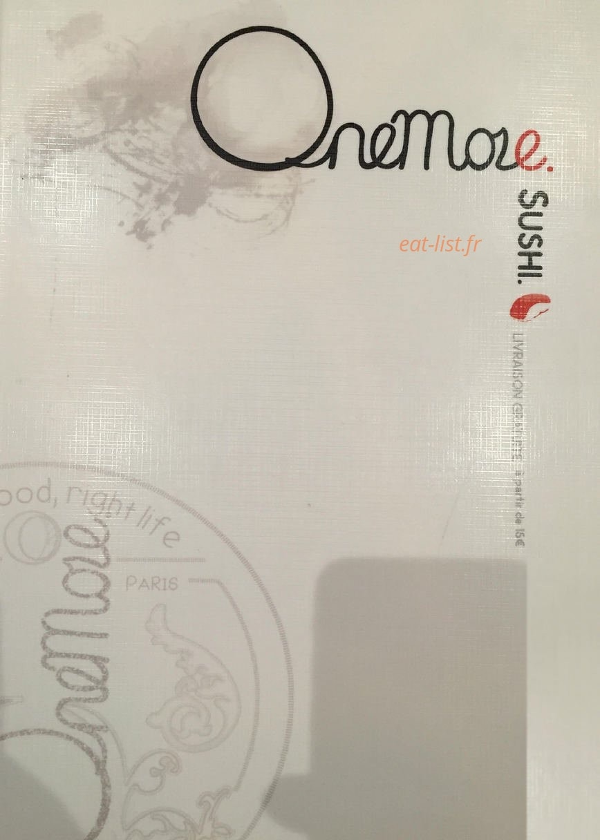One More Sushi — carte page 1