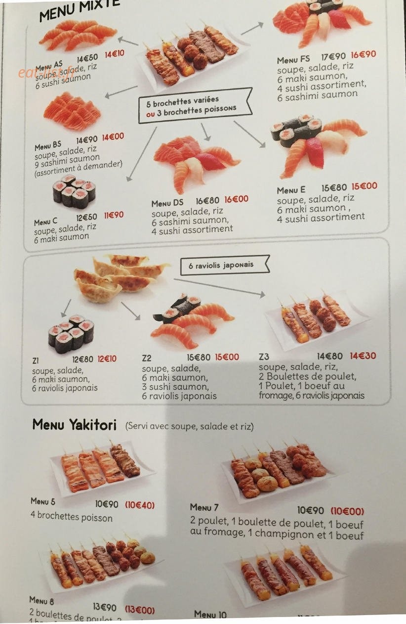 One More Sushi — carte page 7