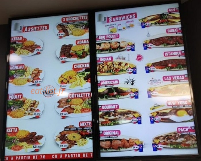 Pacha Kebab — carte page 1