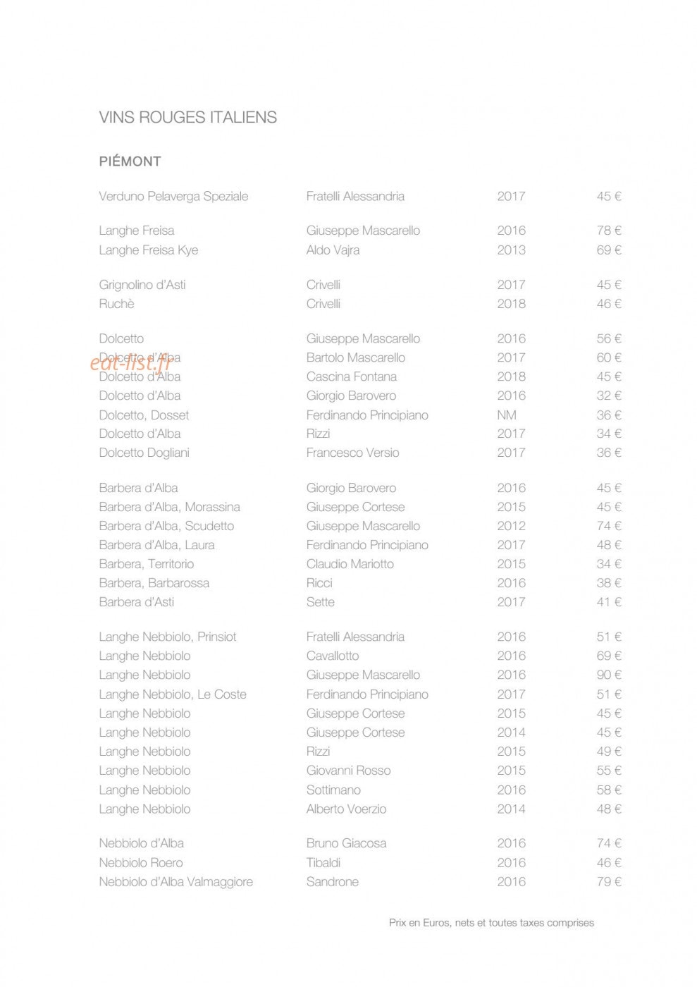 Pastore — carte page 6