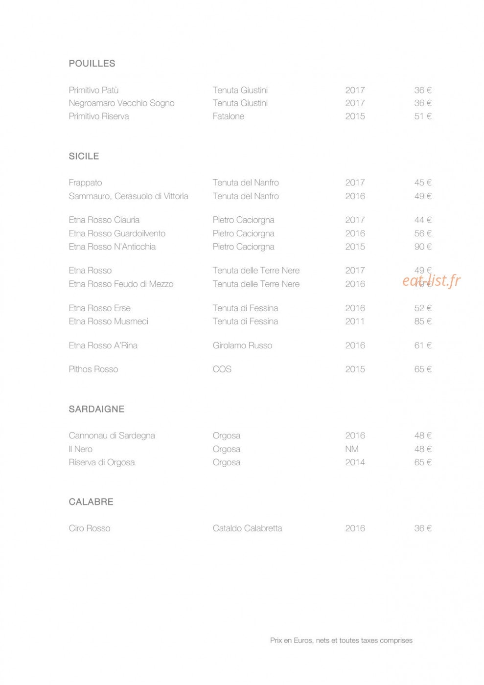 Pastore — carte page 11