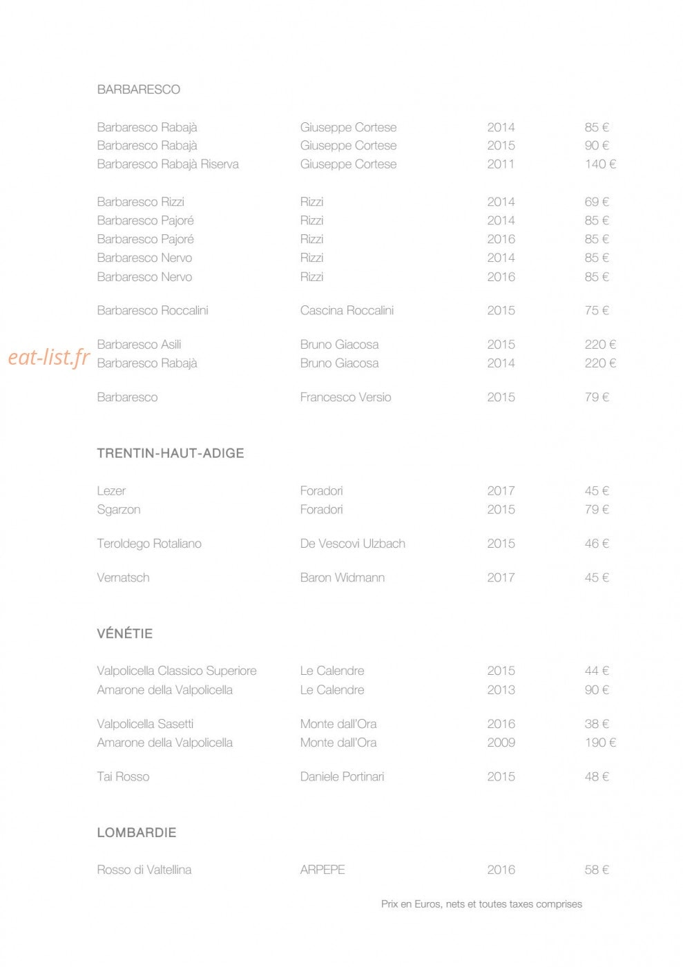 Pastore — carte page 8