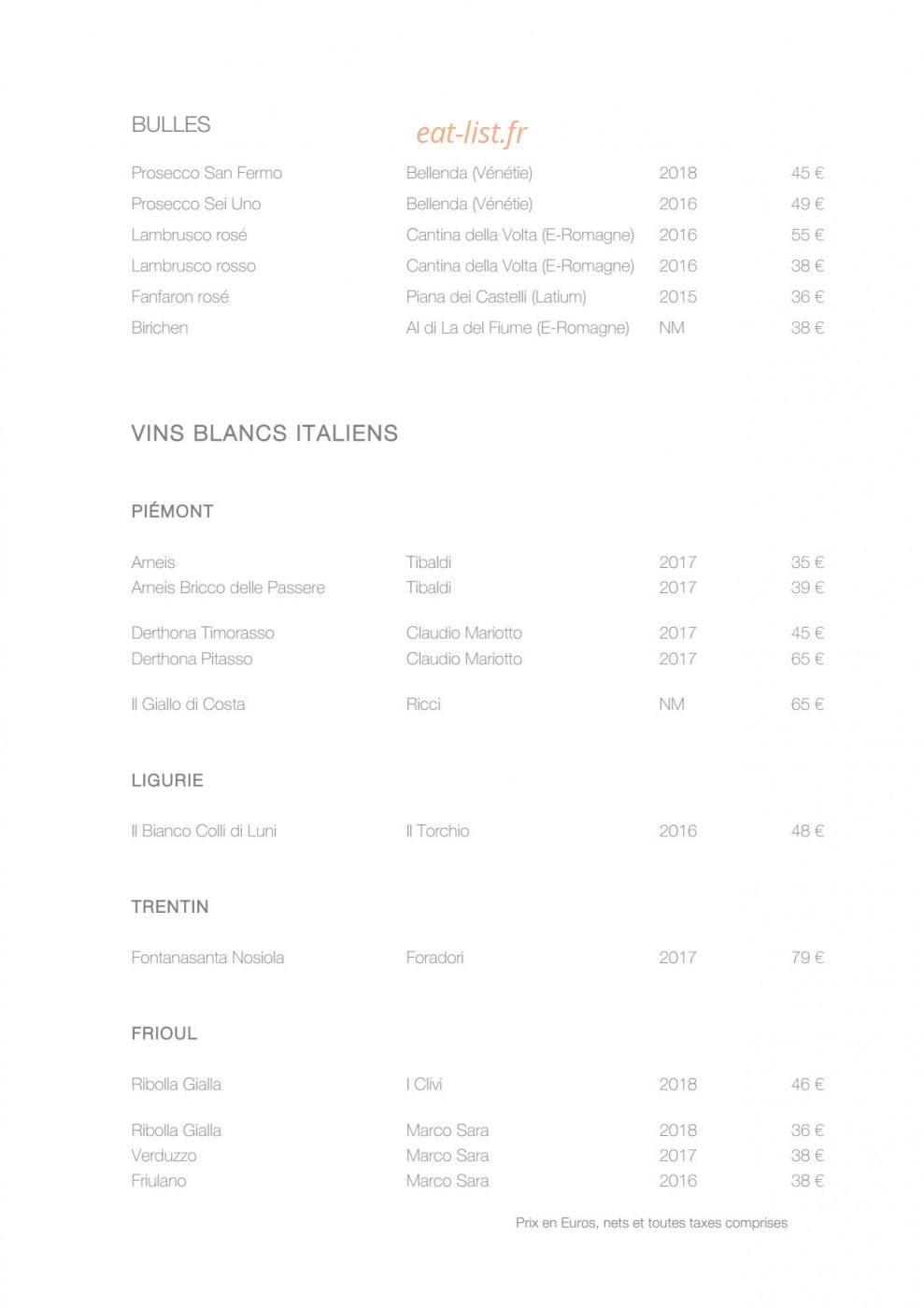 Pastore — carte page 3
