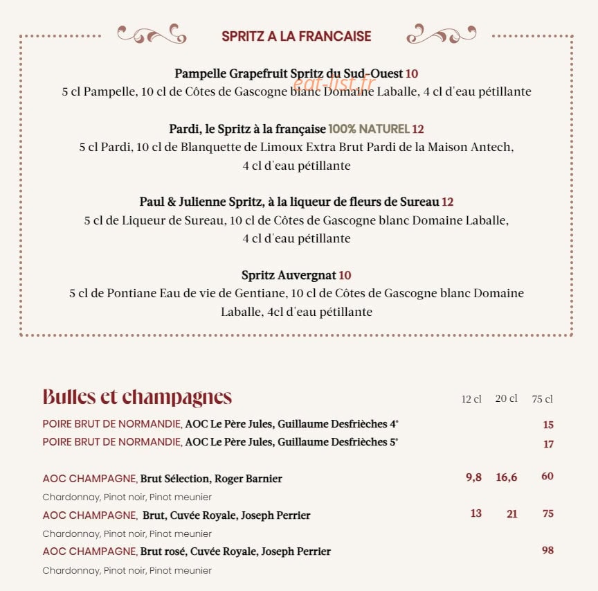 Paul & Julienne — carte page 19