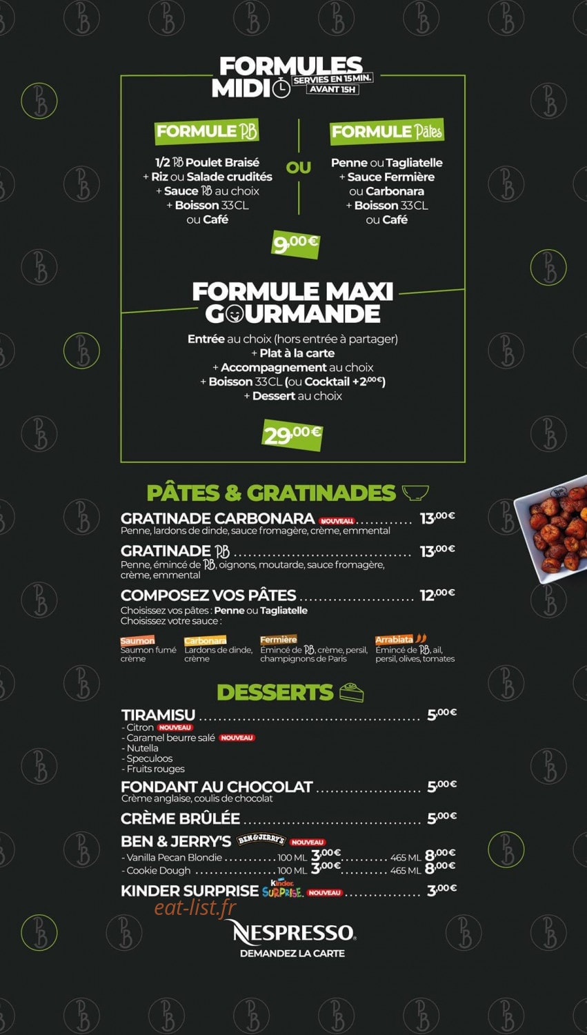 PB Poulet Braisé — carte page 2