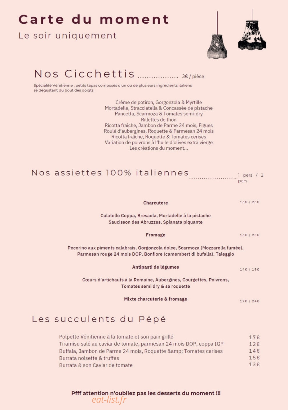 Pépé Ronchon Vino — carte page 2