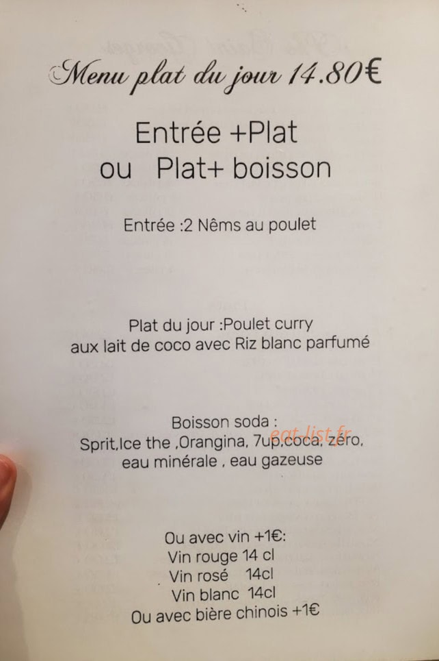 Pho Saint-Georges — carte page 2