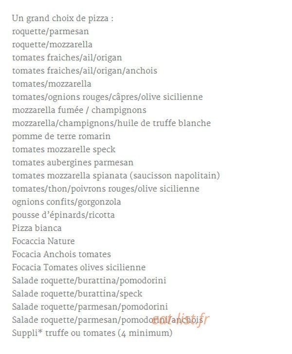Pizza Di Loretta — carte page 1