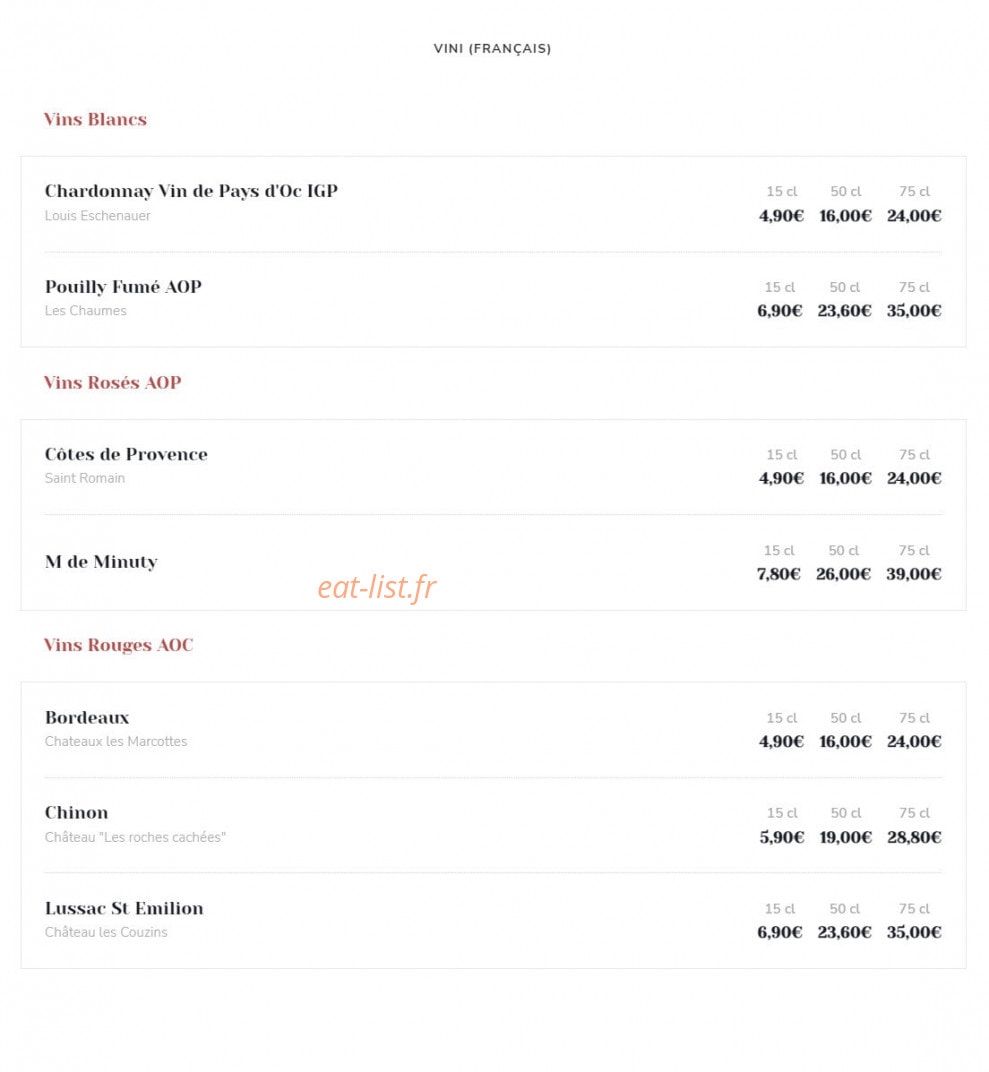 Pizza Tivoli — carte page 11
