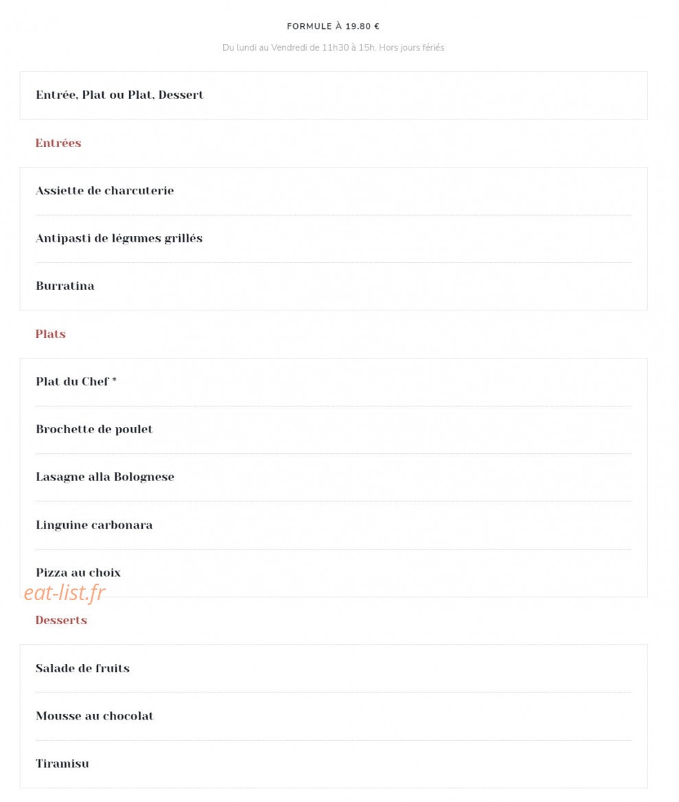 Pizza Tivoli — carte page 2