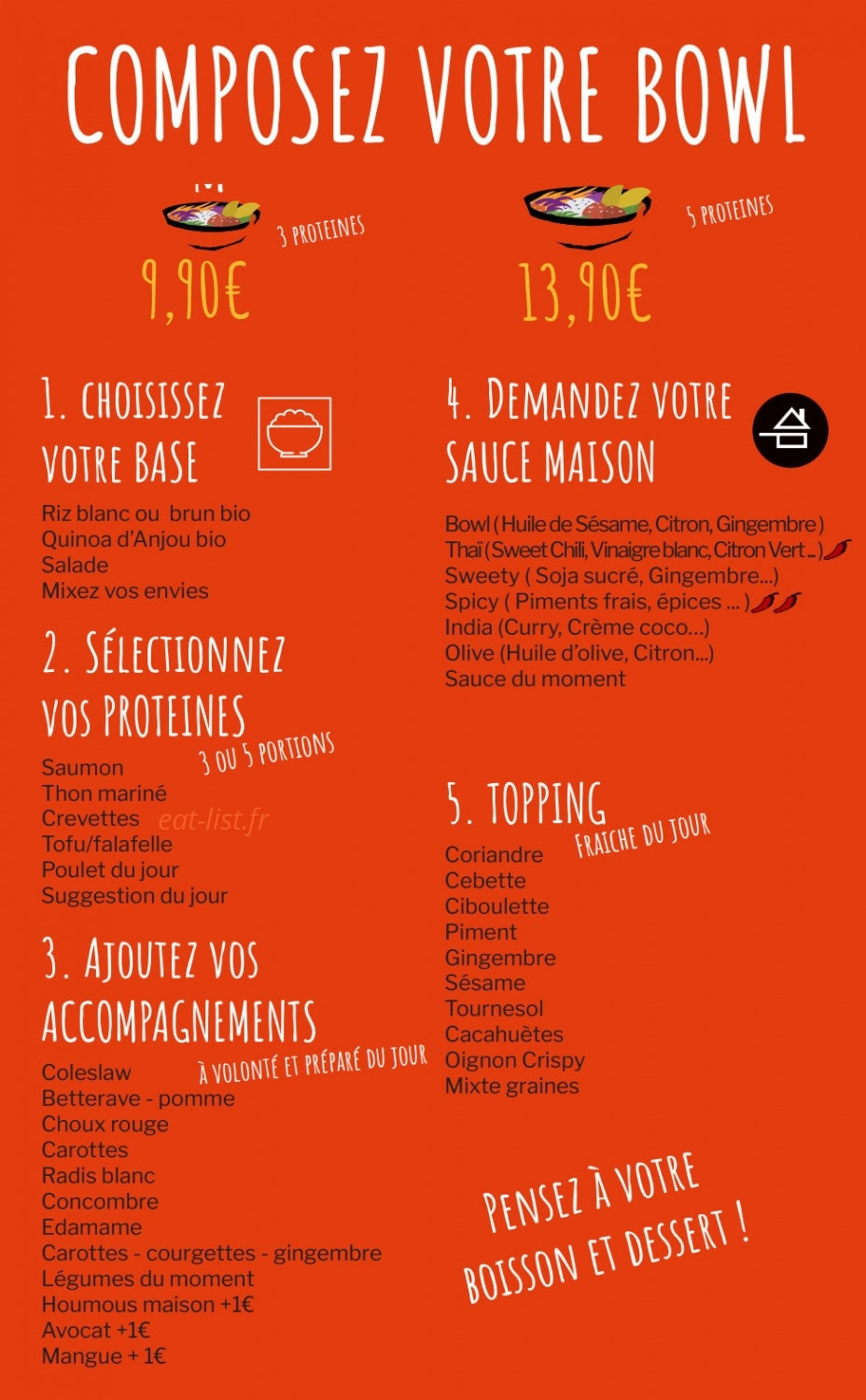 Poké Bowl — carte page 3