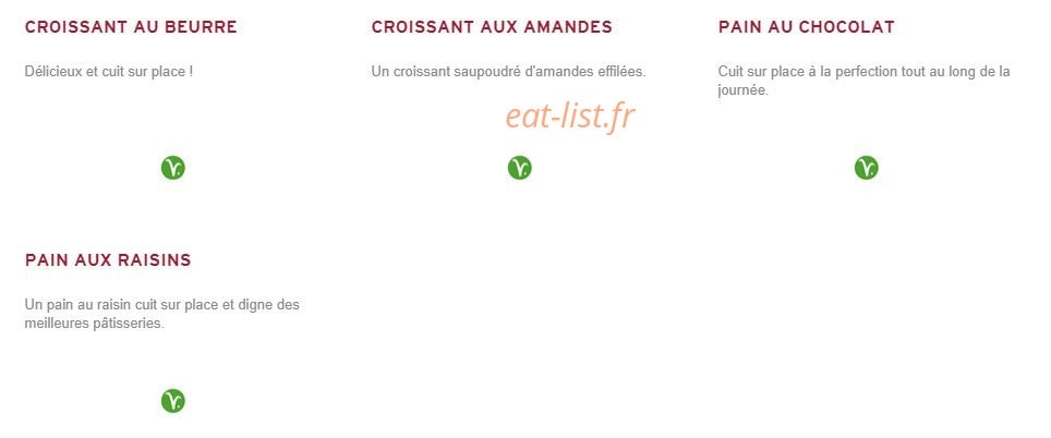 Prêt à manger — carte page 8