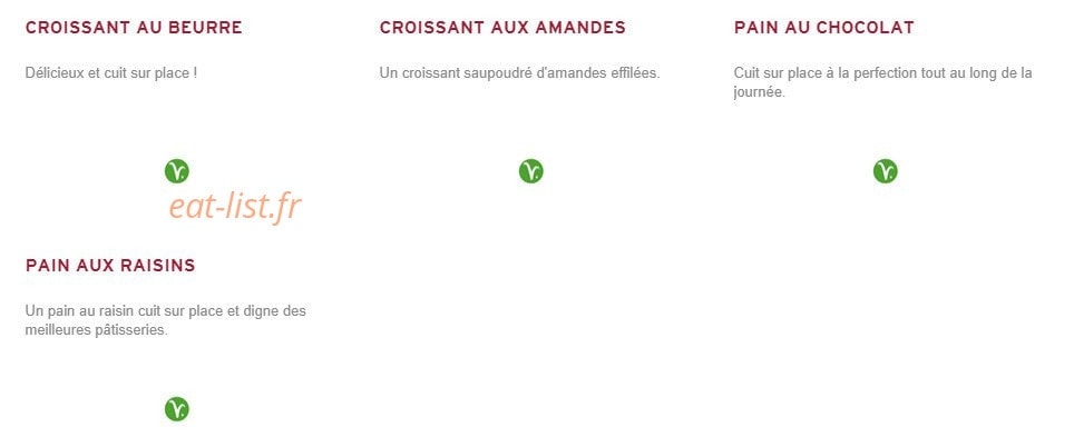 Prêt à manger — carte page 8
