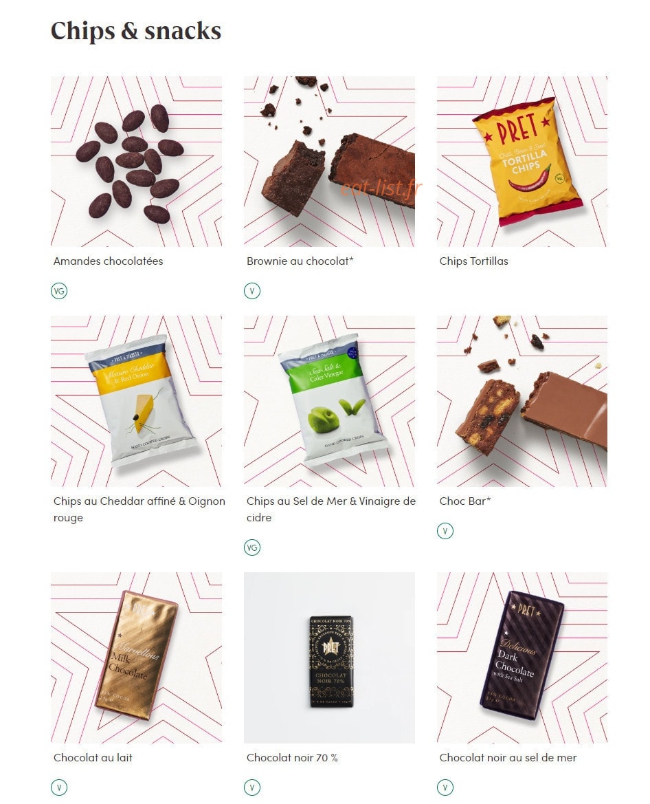 Pret A Manger — carte page 22