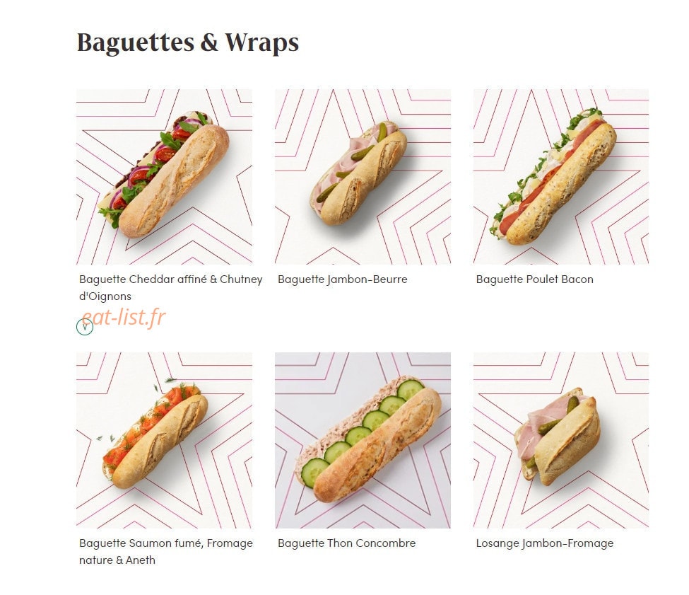 Pret A Manger — carte page 9