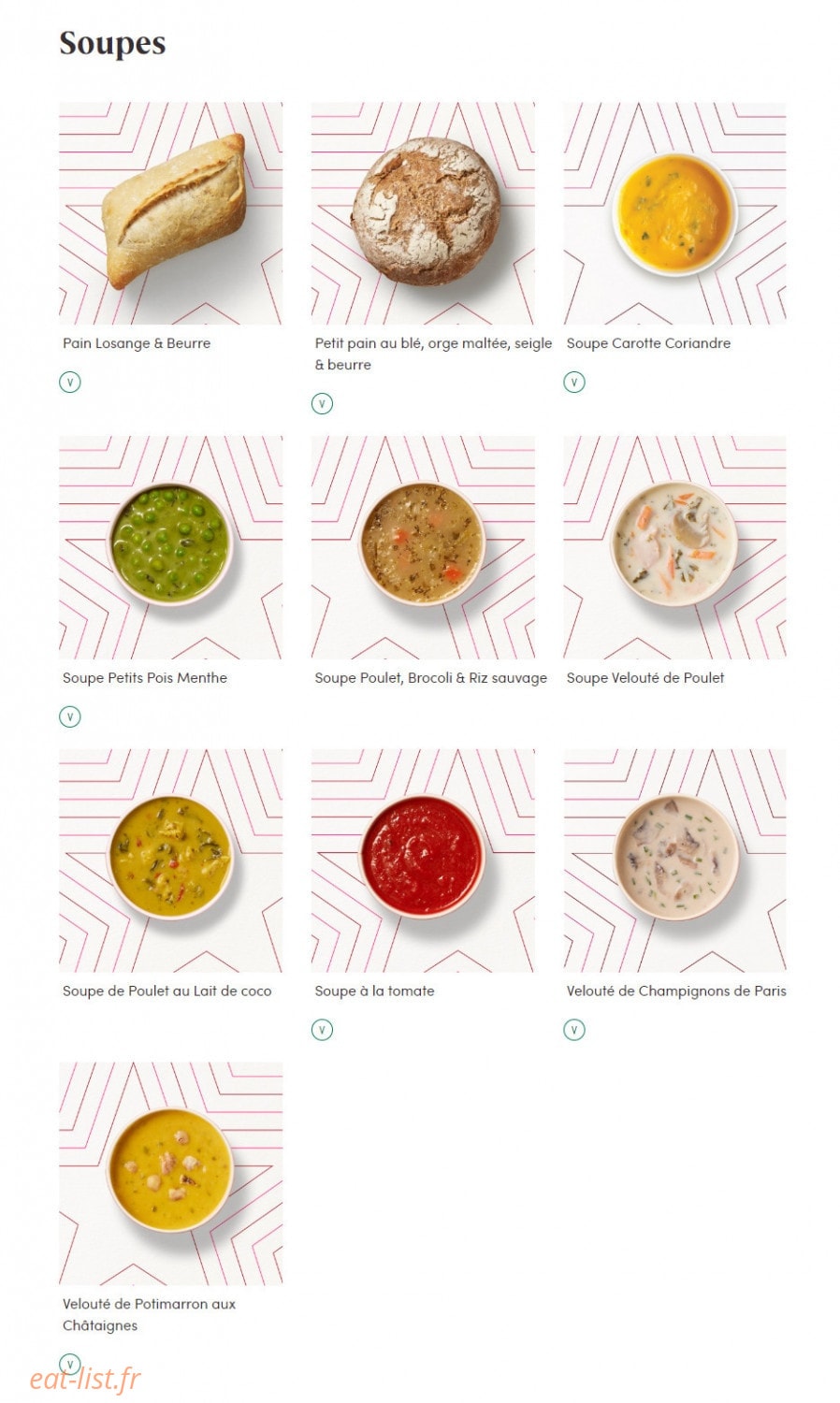 Pret A Manger — carte page 5