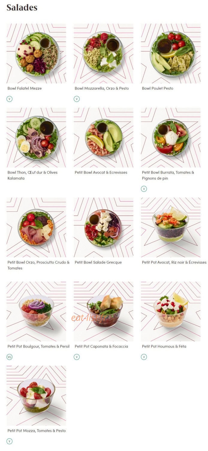Pret A Manger — carte page 8