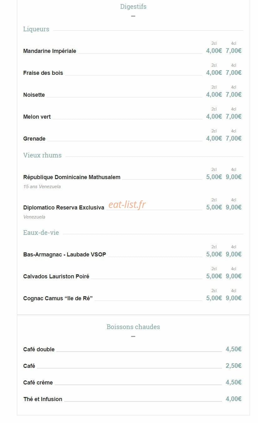 Privé de Dessert — carte page 6