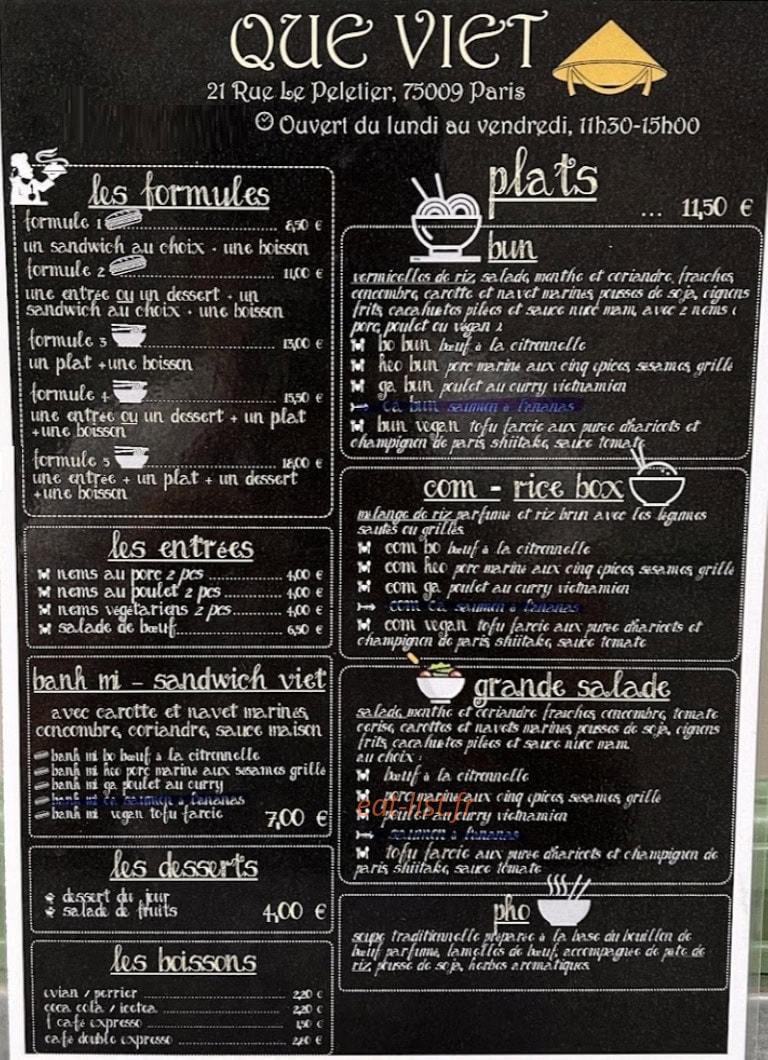 Que Viet — carte page 1