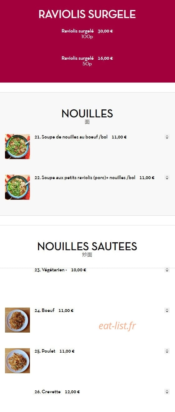 Ravioli Nord-Est — carte page 2