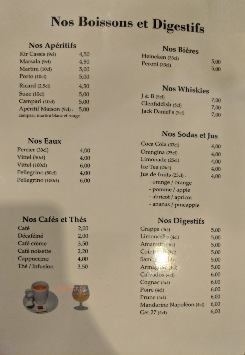 Restaurant Capri — carte page 3