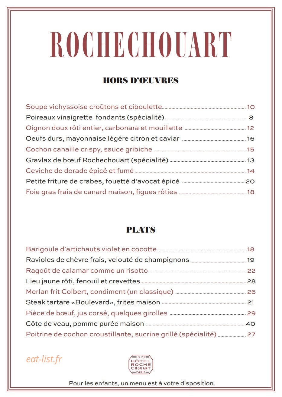restaurant rochechouart — carte page 3