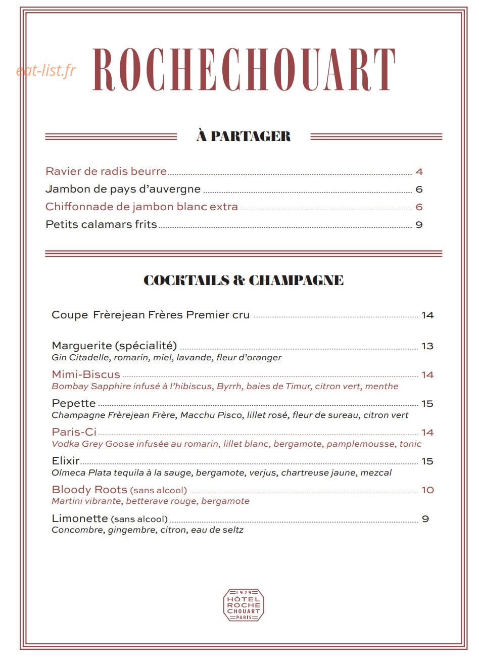 restaurant rochechouart — carte page 4