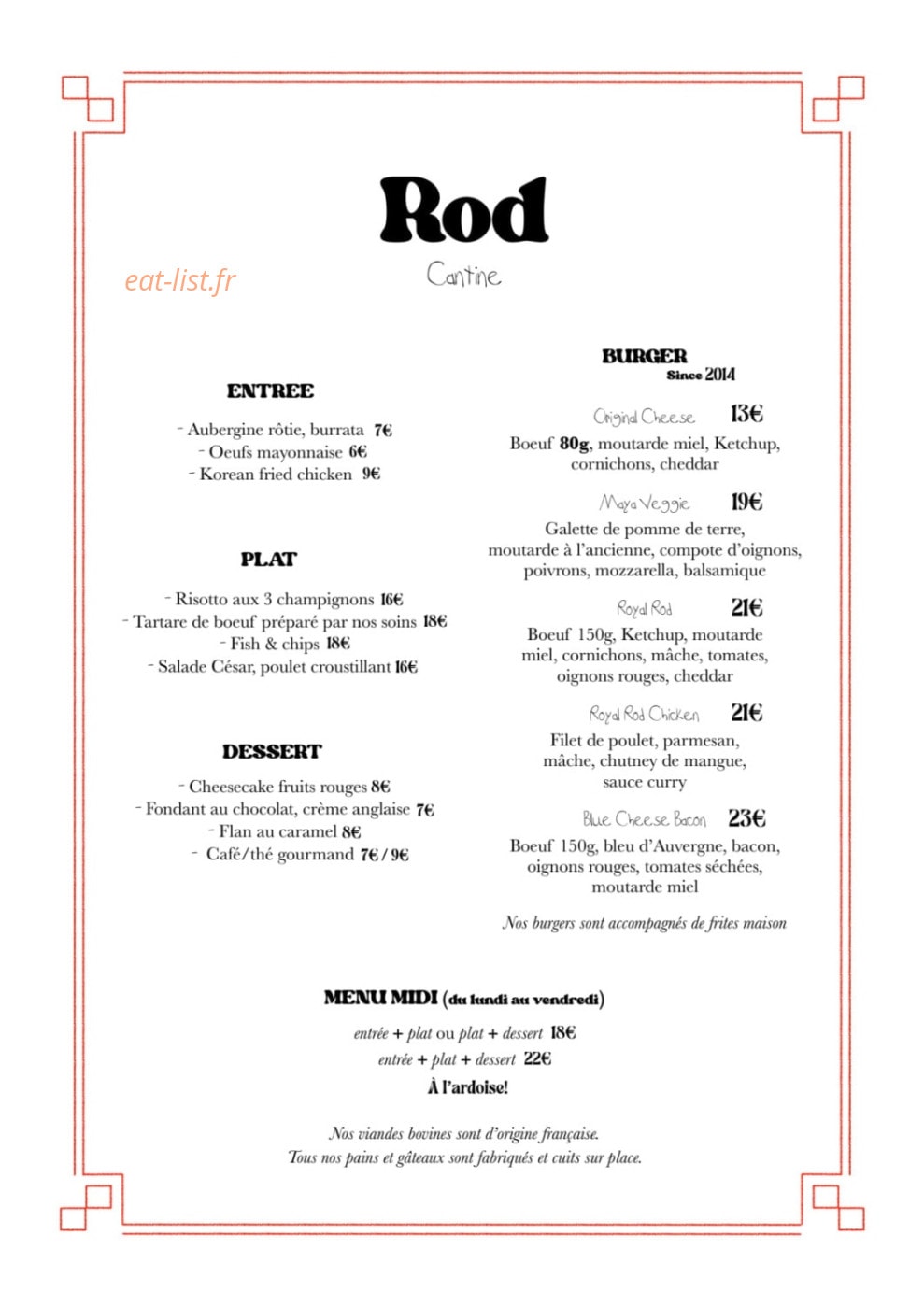Rod Cantine — carte page 1
