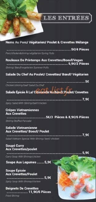 Saigon Deli — carte page 2