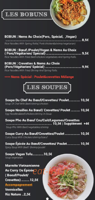 Saigon Deli — carte page 3