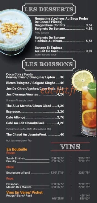 Saigon Deli — carte page 5