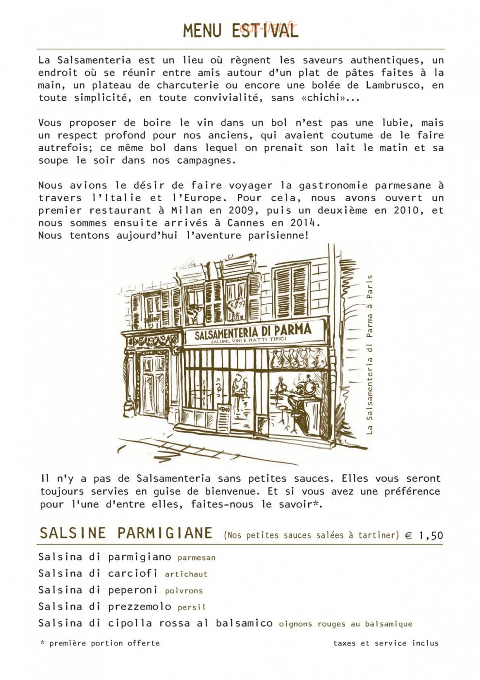 Salsamenteria di Parma — carte page 2