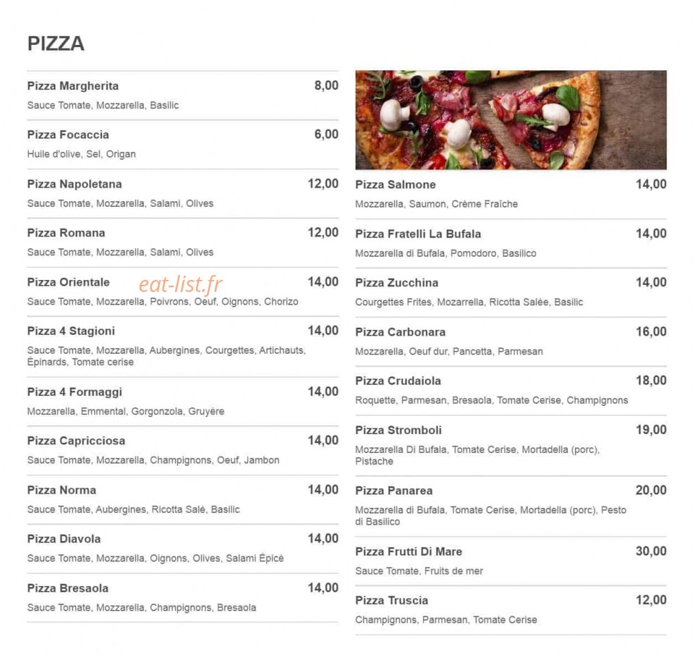 Seb Café — carte page 1