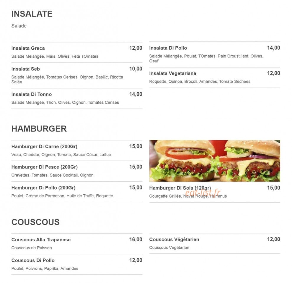 Seb Café — carte page 4