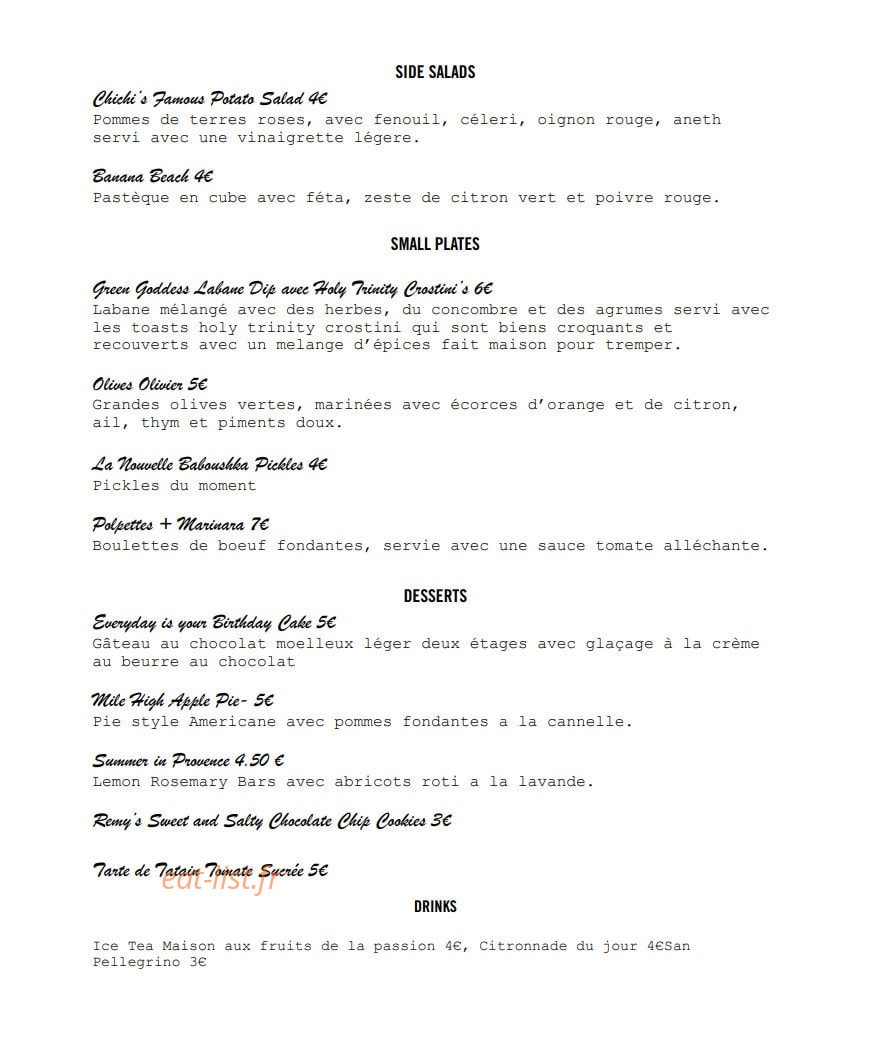 Snack Attack — carte page 2