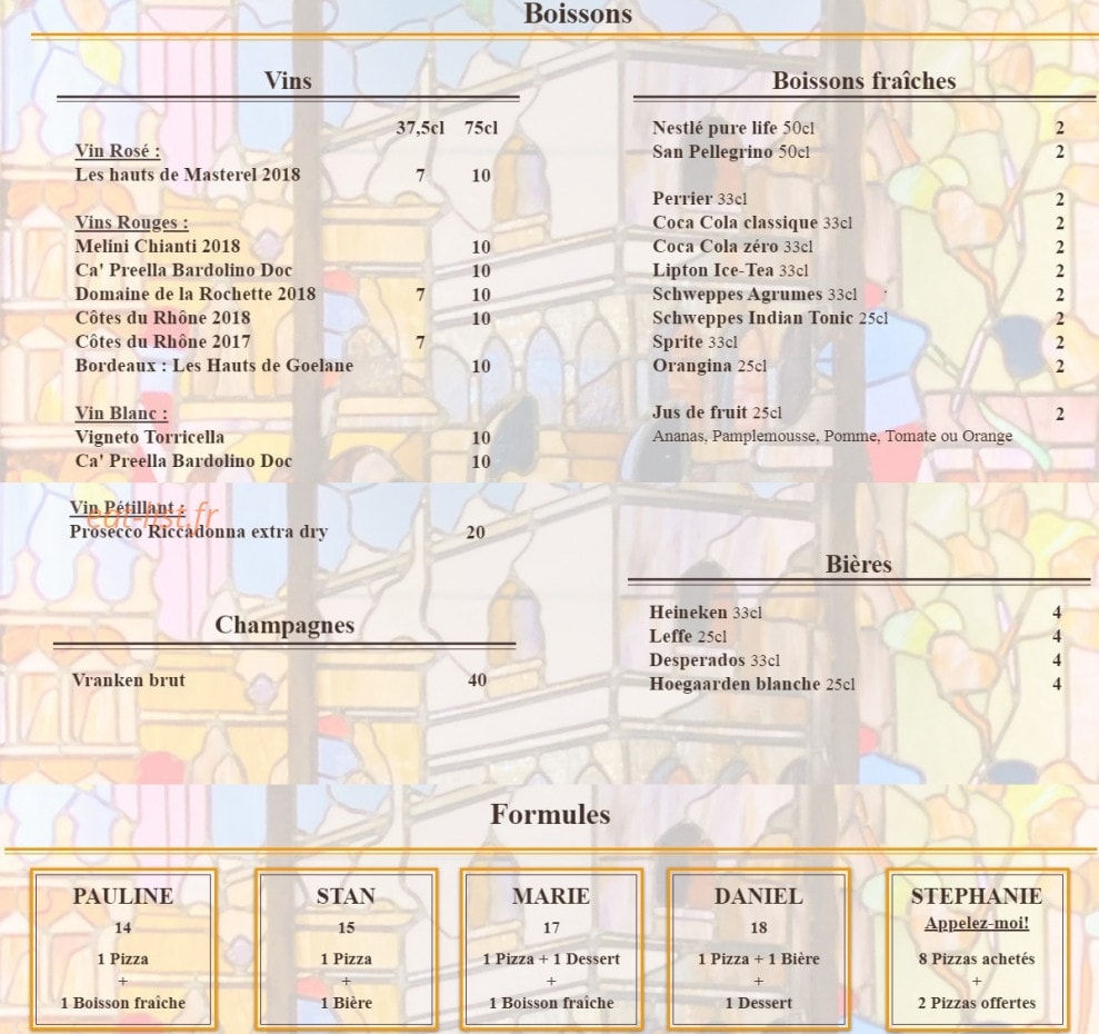 Stan & Co — carte page 2