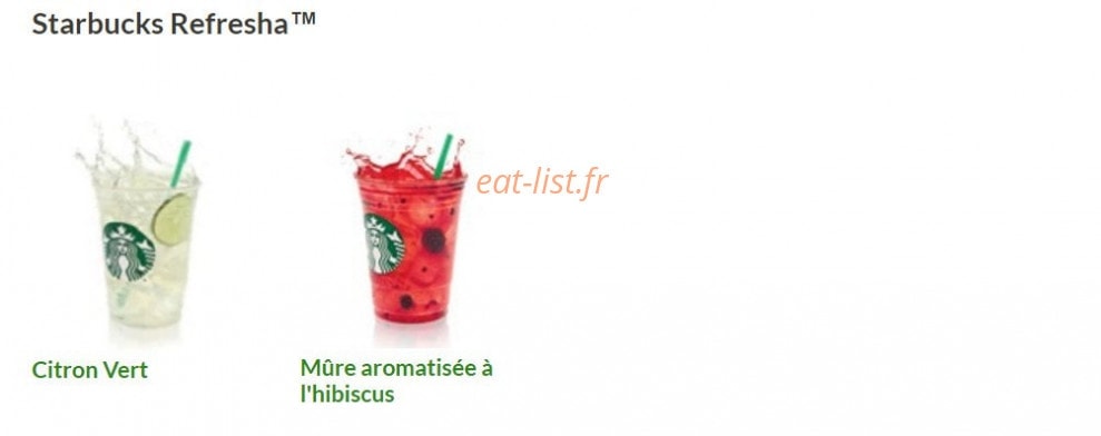 Starbucks coffee — carte page 11